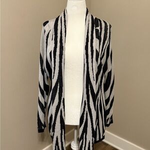 Dana Buchman Zebra Stripe Cardigan